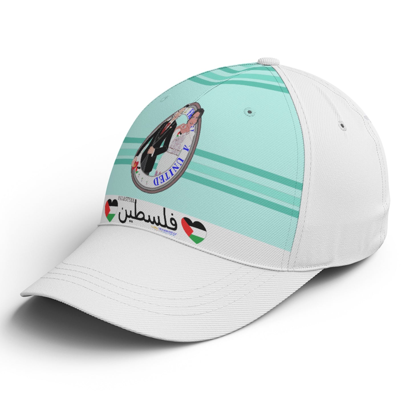Basketball Cap GLOBAL FREEDOM UNITED© Couple Palestina Light Green