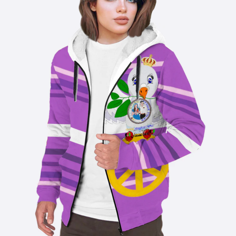 Plush Hoodie GLOBAL FREEDOM UNITED© Couple Afghanistan Lilac