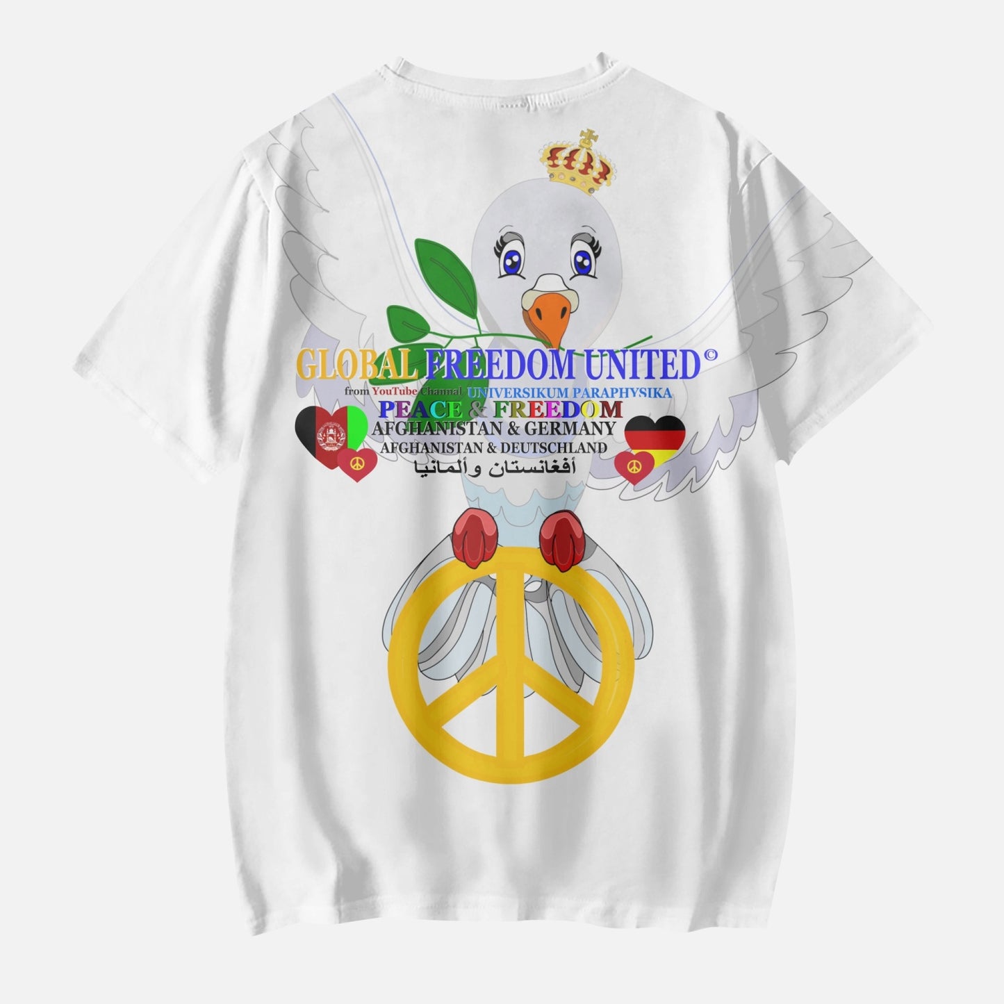 Short T-Shirts for Girls GLOBAL FREEDOM UNITED AFGHANISTAN & GERMANY V2 1
