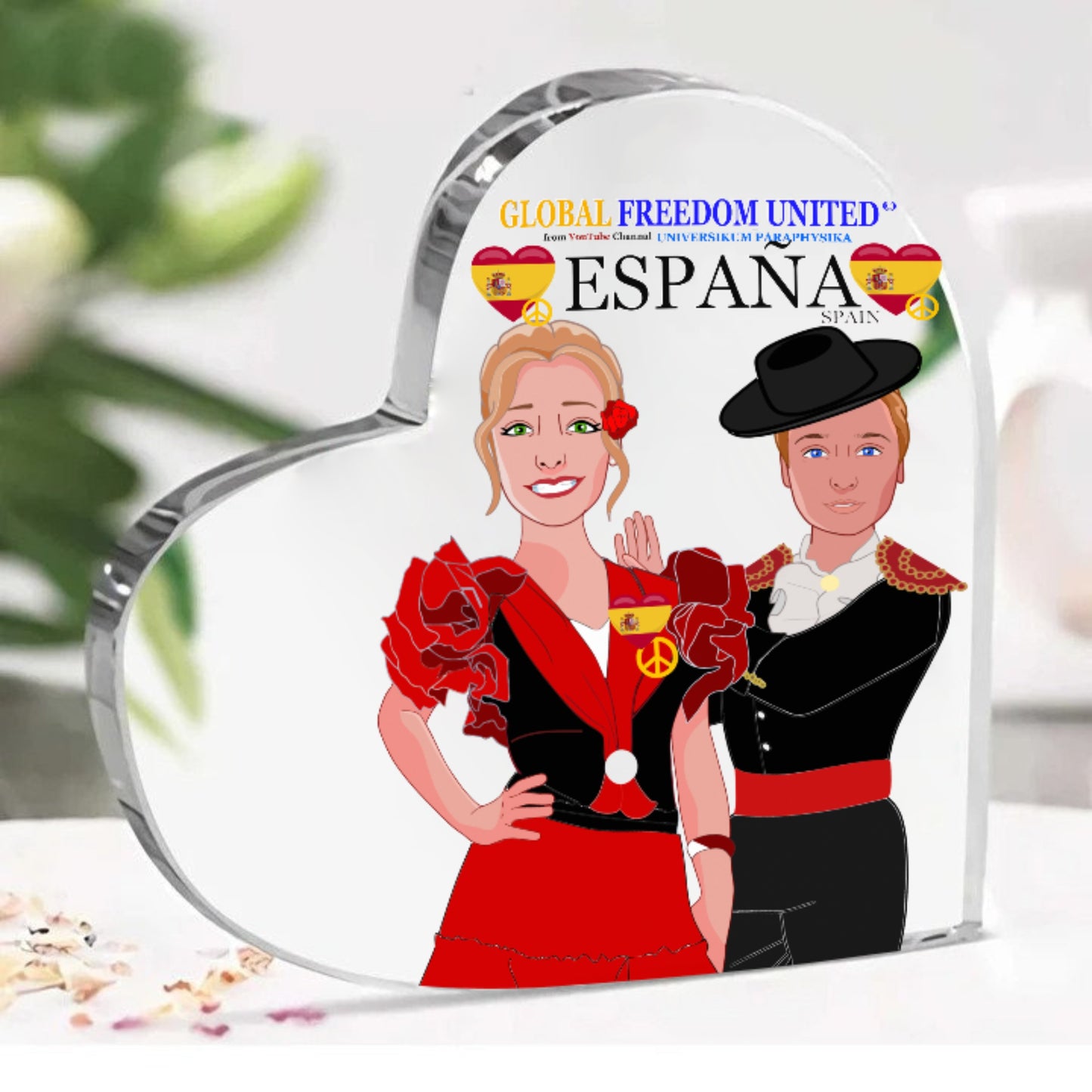 Acryl Heart GLOBAL FREEDOM UNITED© Couple Spain