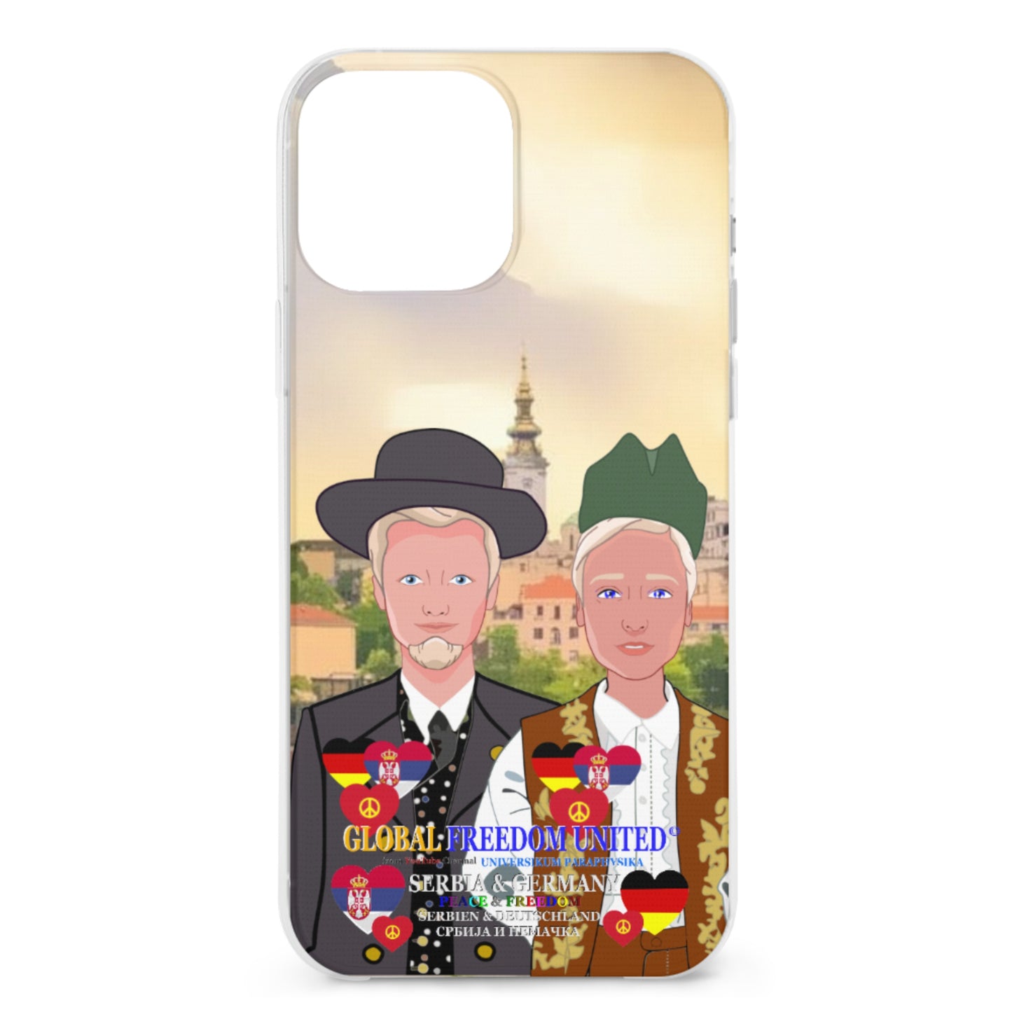 Phone Case GLOBAL FREEDOM UNITED©  Men Serbia & Germany V1