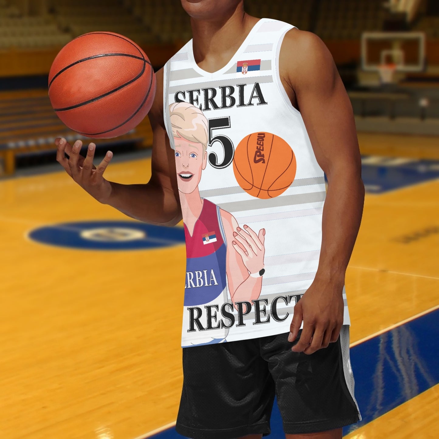 Basketball Jersey GLOBAL FREEDOM UNITED COUPLE EDITION SERBIA MEN V2 5