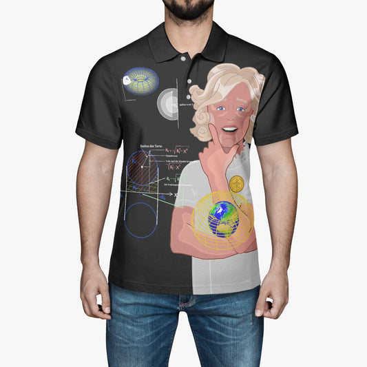 Holly Geometry Torus Code GLOBAL FREEDOM UNITED© Handmade AOP Men Polo Shirt