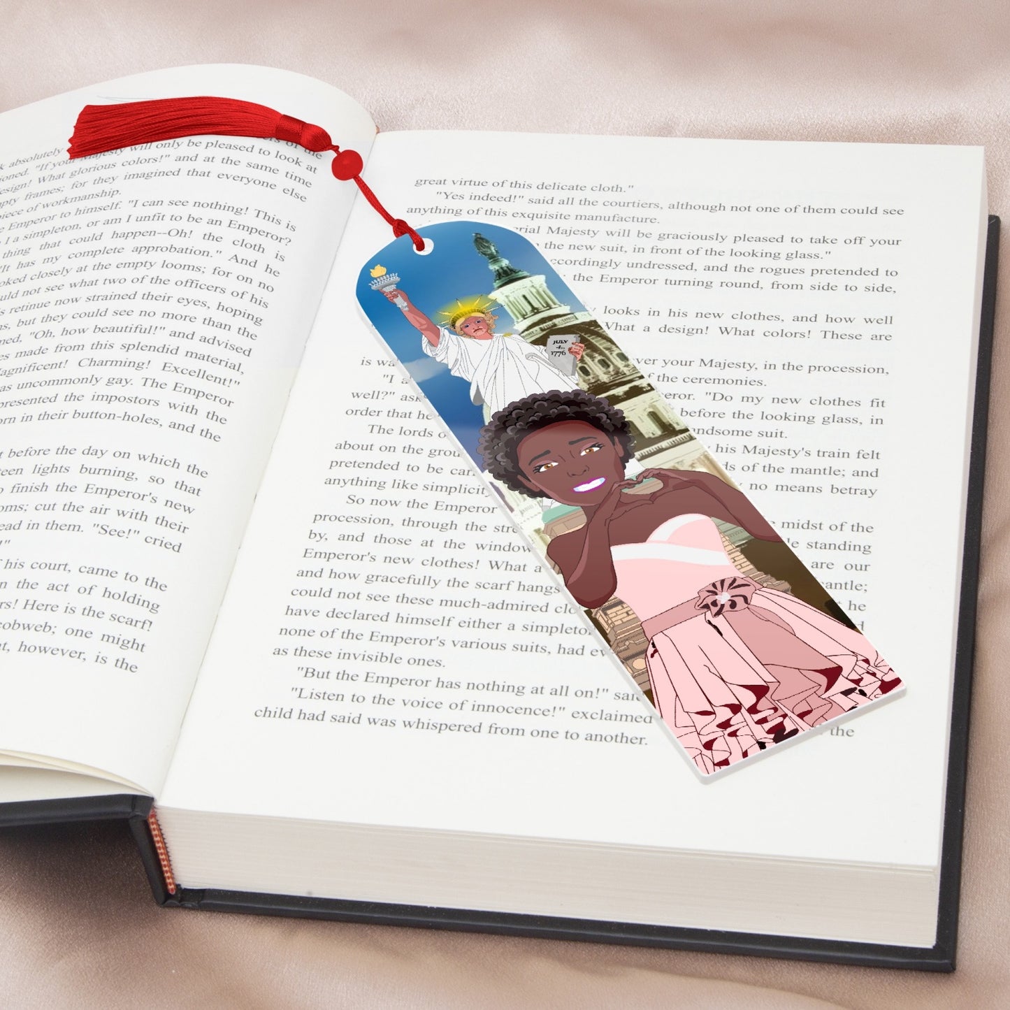 Acrylic Bookmark - Semicircle GLOBAL FREEDOM UNITED© USA GIRL V1