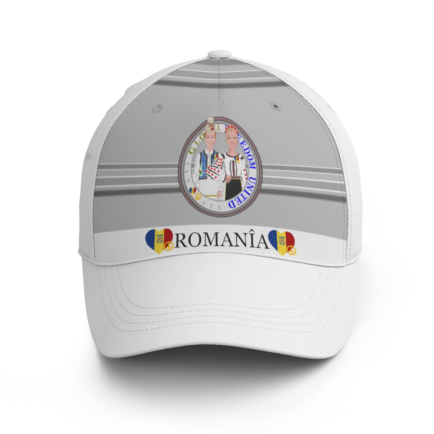 Basketball Cap GLOBAL FREEDOM UNITED© Couple Romania Grey