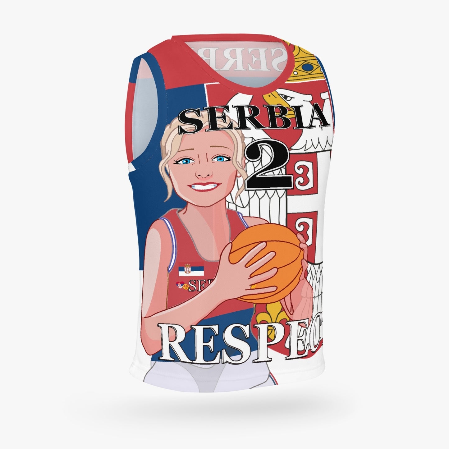 Kids Basketball Jersey GLOBAL FREEDOM UNITED GIRLS SERBIA V2 2