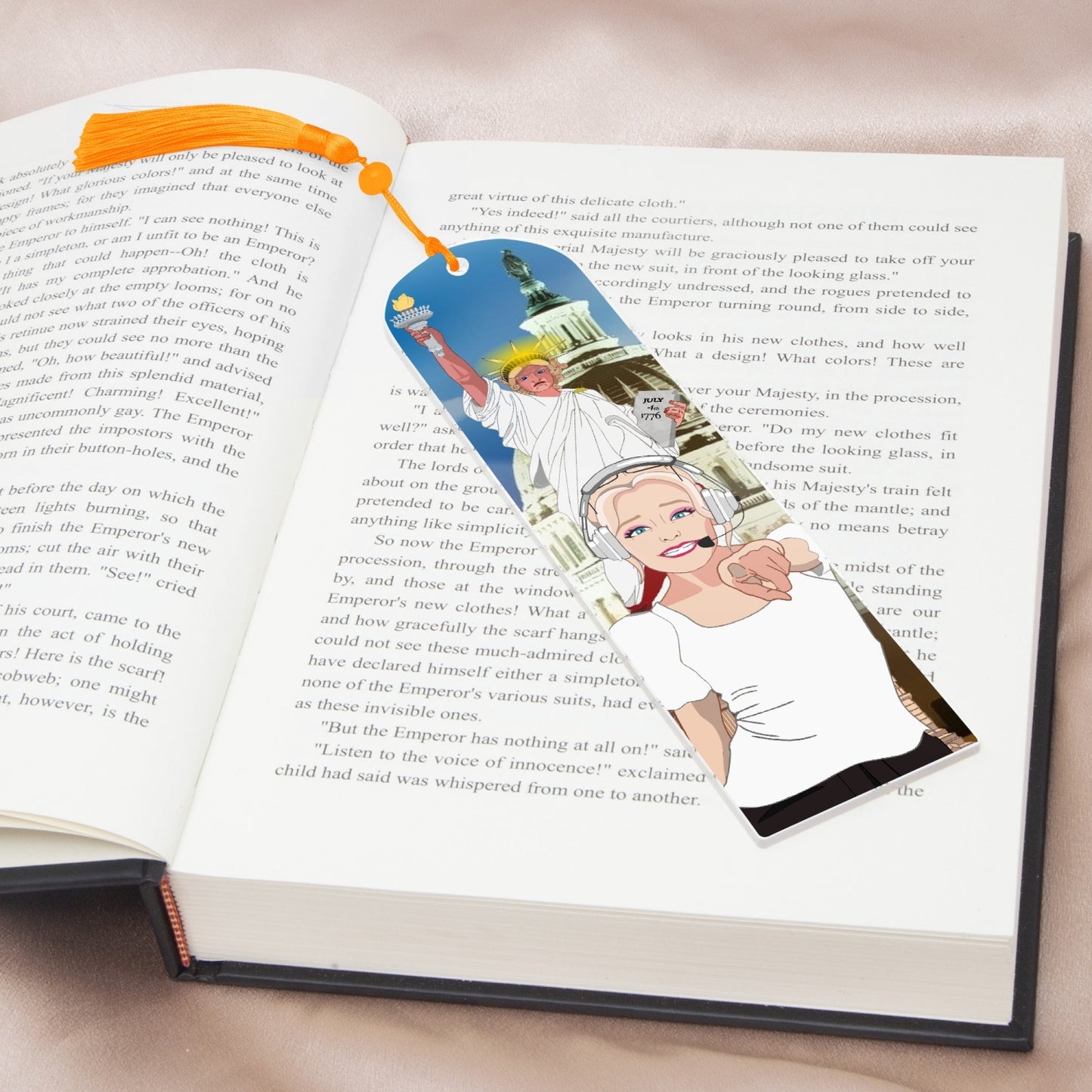 Acrylic Bookmark - Semicircle GLOBAL FREEDOM UNITED© USA GIRL V2