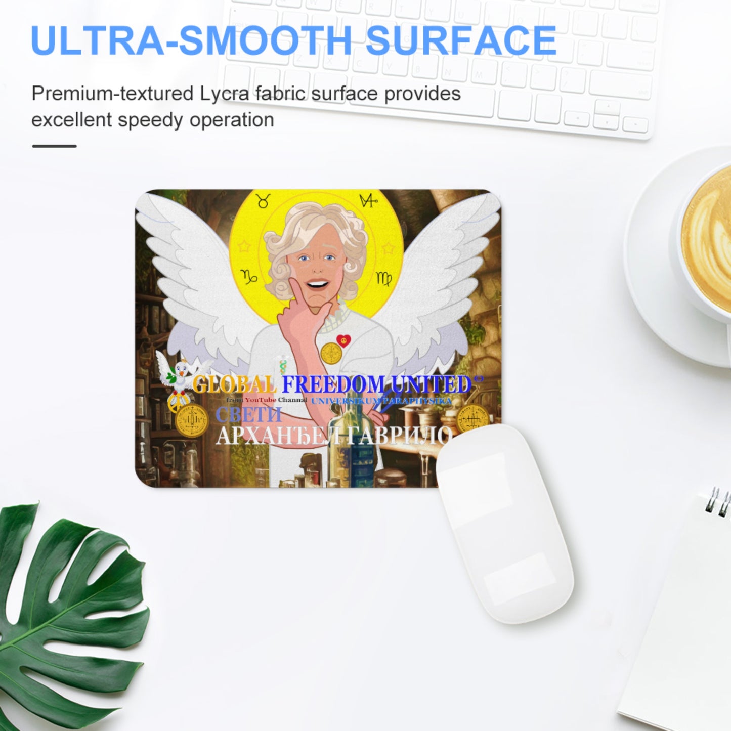 Mouse Pad GLOBAL FREEDOM UNITED© Archangel Gabriel Serbia