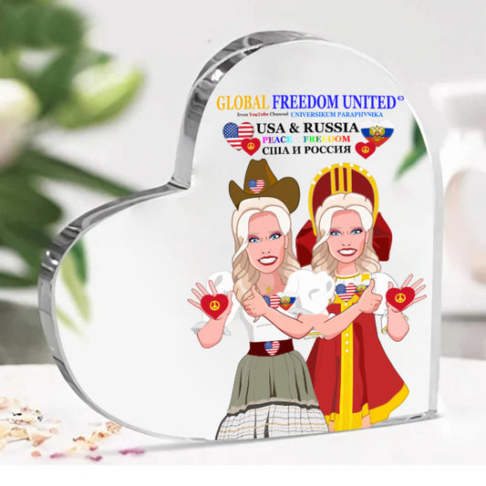 Acryl Heart GLOBAL FREEDOM UNITED© Men Russia & USA