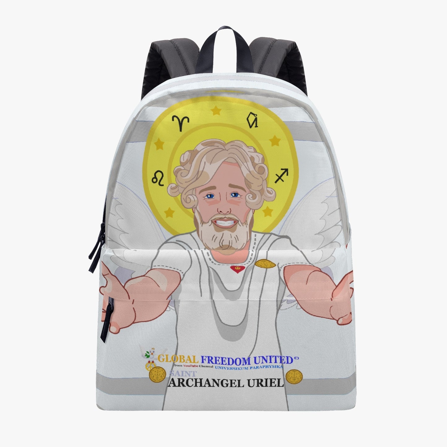 GLOBAL FREEDOM UNITED© Archangel Uriel English Wight - All-over-print Canvas Backpack