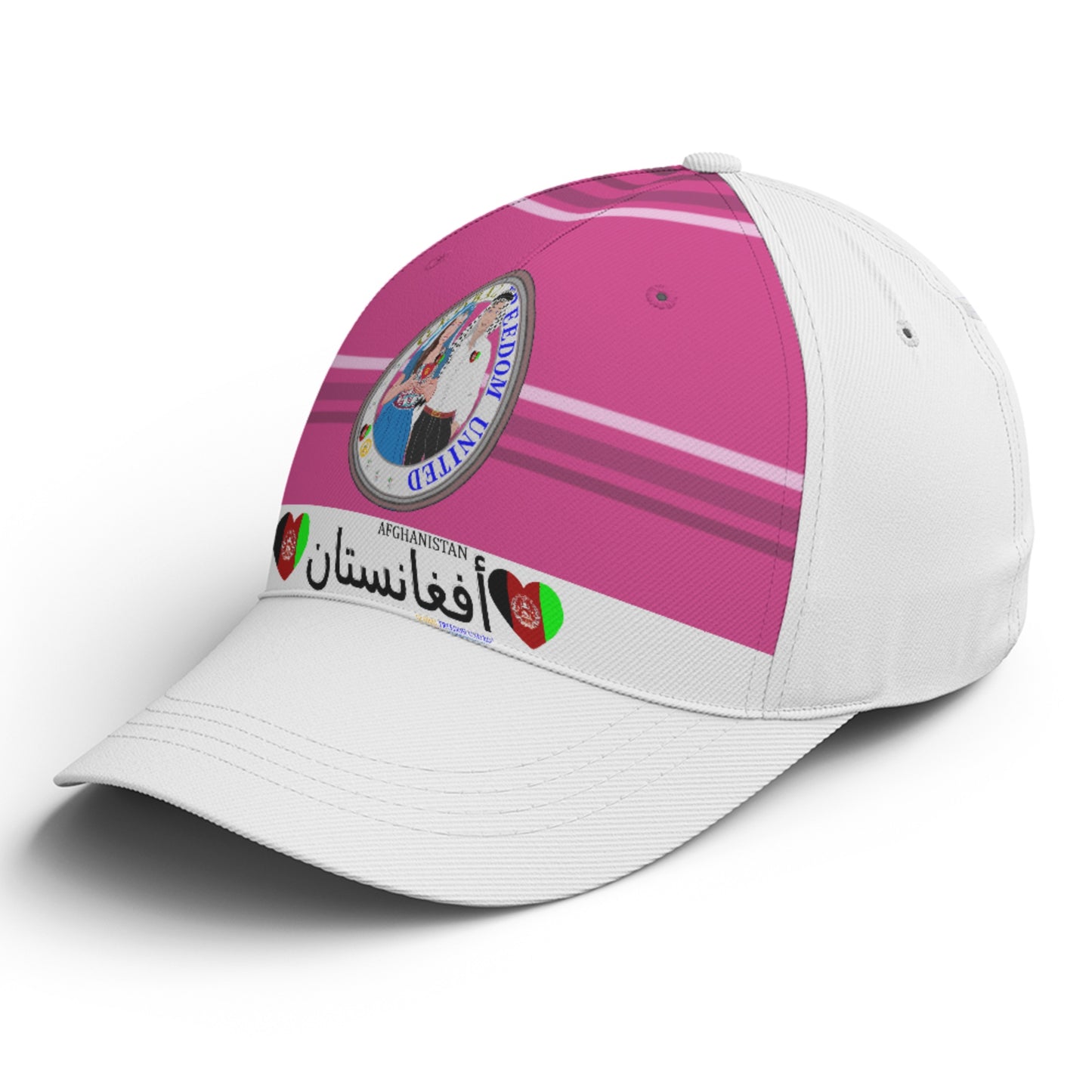 Basketball Cap GLOBAL FREEDOM UNITED© Couple Afghanistan Pink2