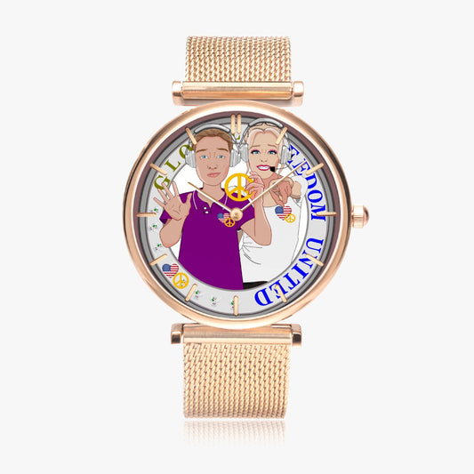 GLOBAL FREEDOM UNITED© Couple Wight American - New Stylish Ultra-Thin Quartz Watch (With Indicators)