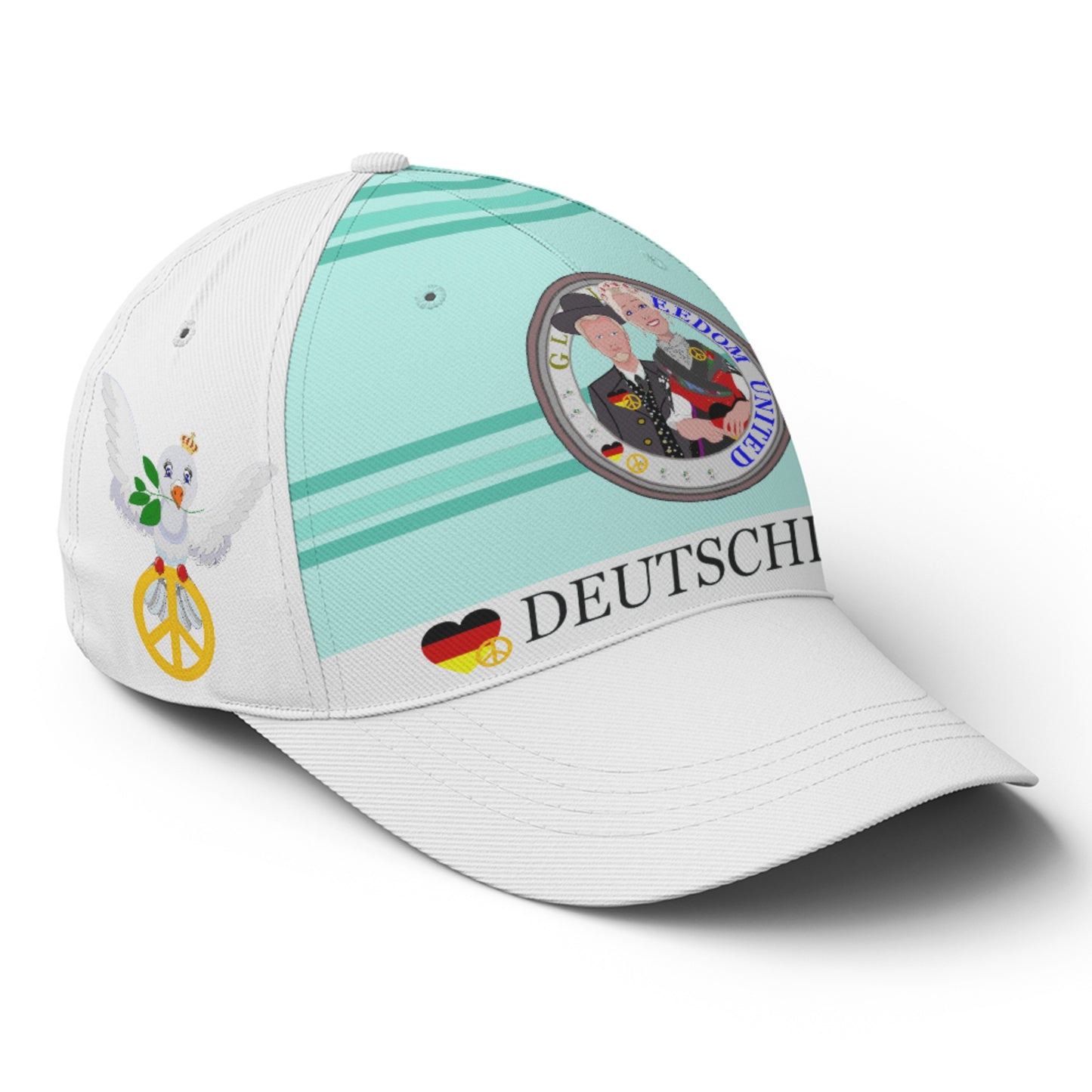 Basketball Cap GLOBAL FREEDOM UNITED© Couple Germany Light Green
