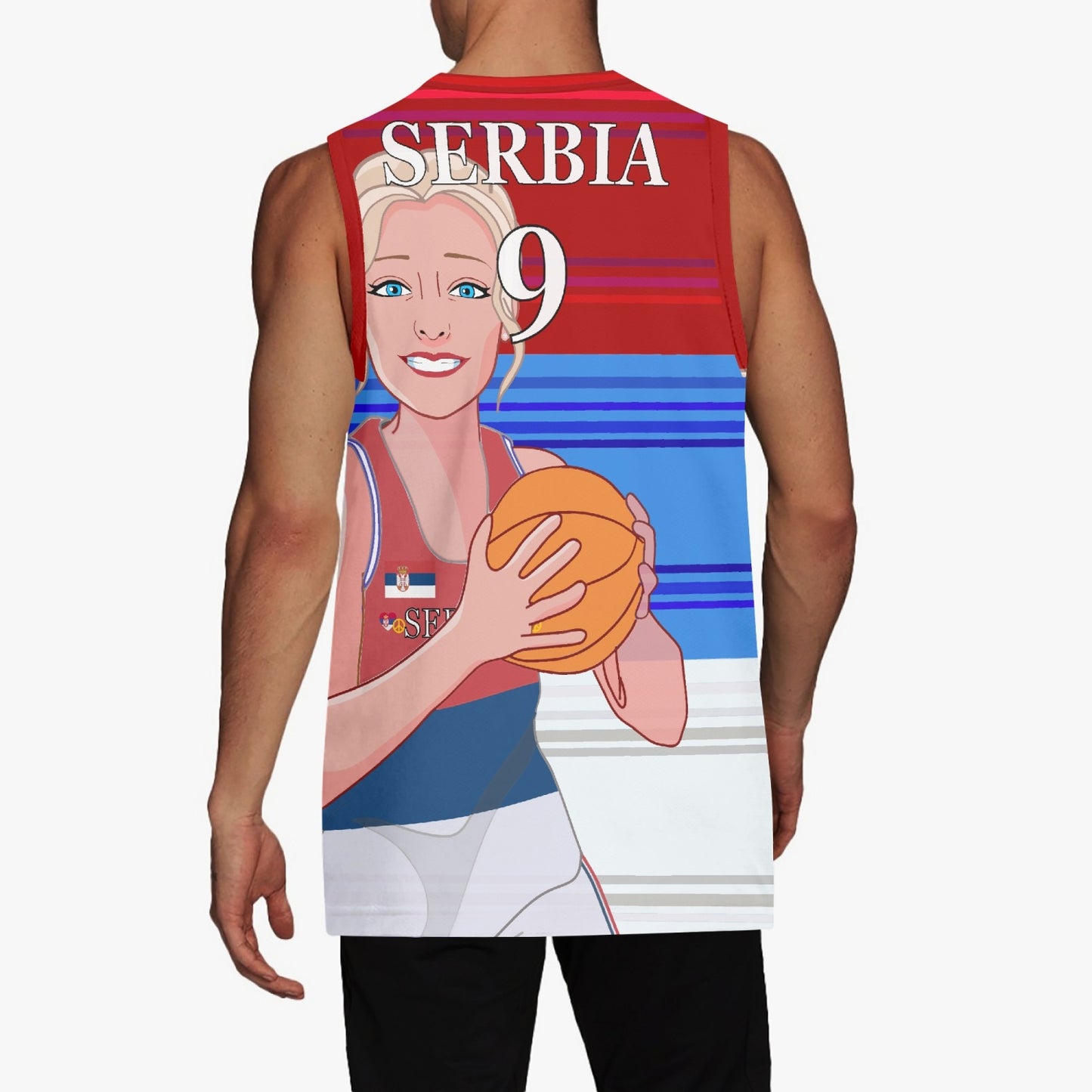 Basketball Jersey GLOBAL FREEDOM UNITED COUPLE EDITION WOMEN SERBIA v1 9