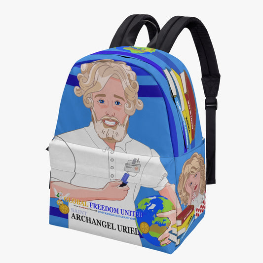 GLOBAL FREEDOM UNITED© Archangel Uriel SPECIAL LESSONS English Deep Blue - All-over-print Canvas Backpack