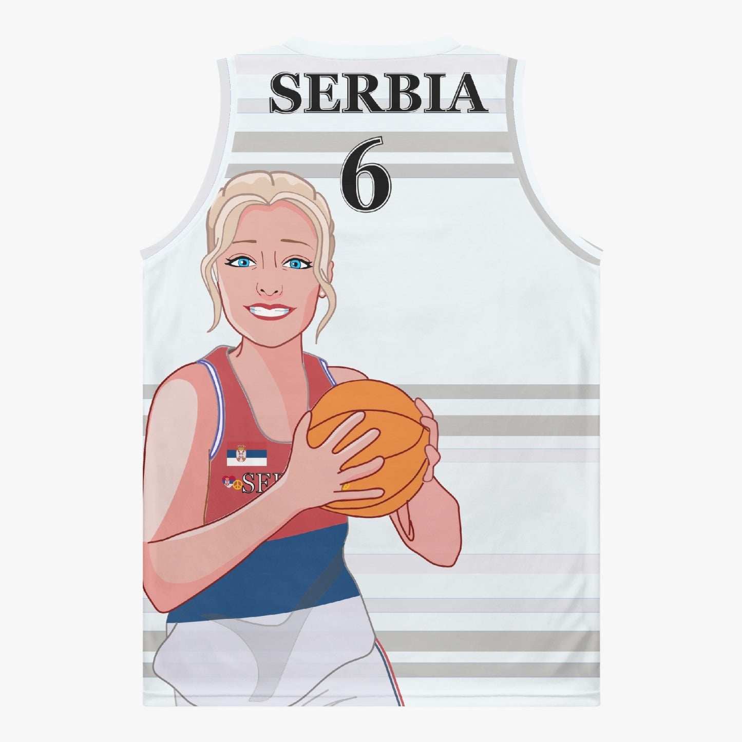 Basketball Jersey GLOBAL FREEDOM UNITED COUPLE EDITION WOMEN SERBIA v2 6