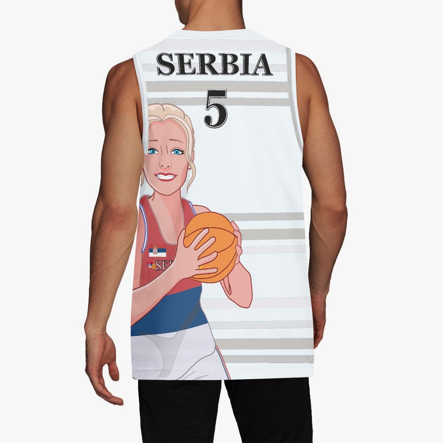 Basketball Jersey GLOBAL FREEDOM UNITED COUPLE EDITION WOMEN SERBIA v2 5