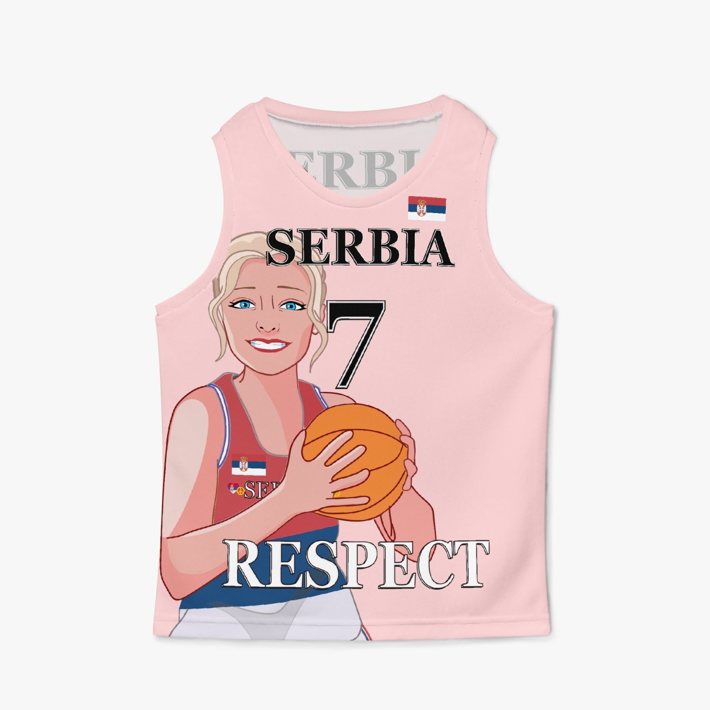 Kids Basketball Jersey GLOBAL FREEDOM UNITED GIRLS SERBIA 7