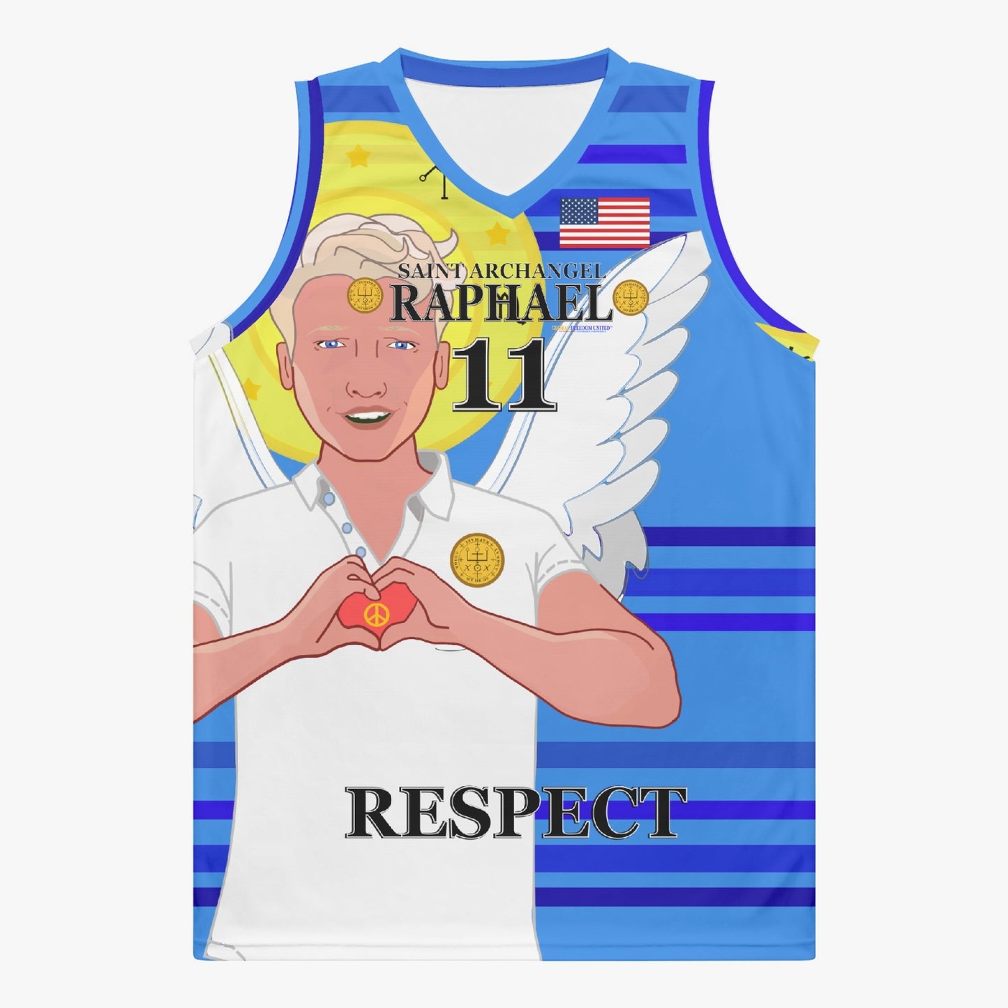 Basketball Jersey GLOBAL FREEDOM UNITED ARCHANGEL RAPHAEL USA 11