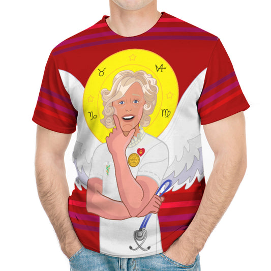 Men´s T-shirt GLOBAL FREEDOM UNITED© Archangel Gabriel Croatia Red