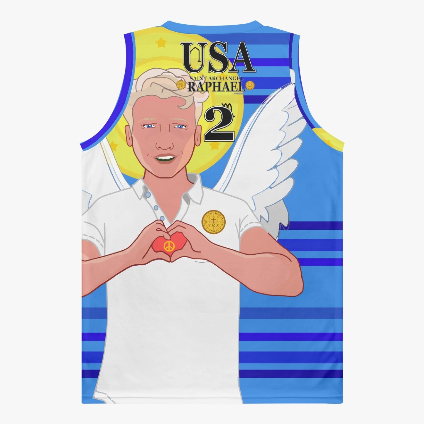 Basketball Jersey GLOBAL FREEDOM UNITED ARCHANGEL RAPHAEL USA  2
