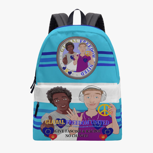 GLOBAL FREEDOM UNITED© Men Anti Fascism & Racism EU BLUE EUROPE All-over-print Canvas Backpack