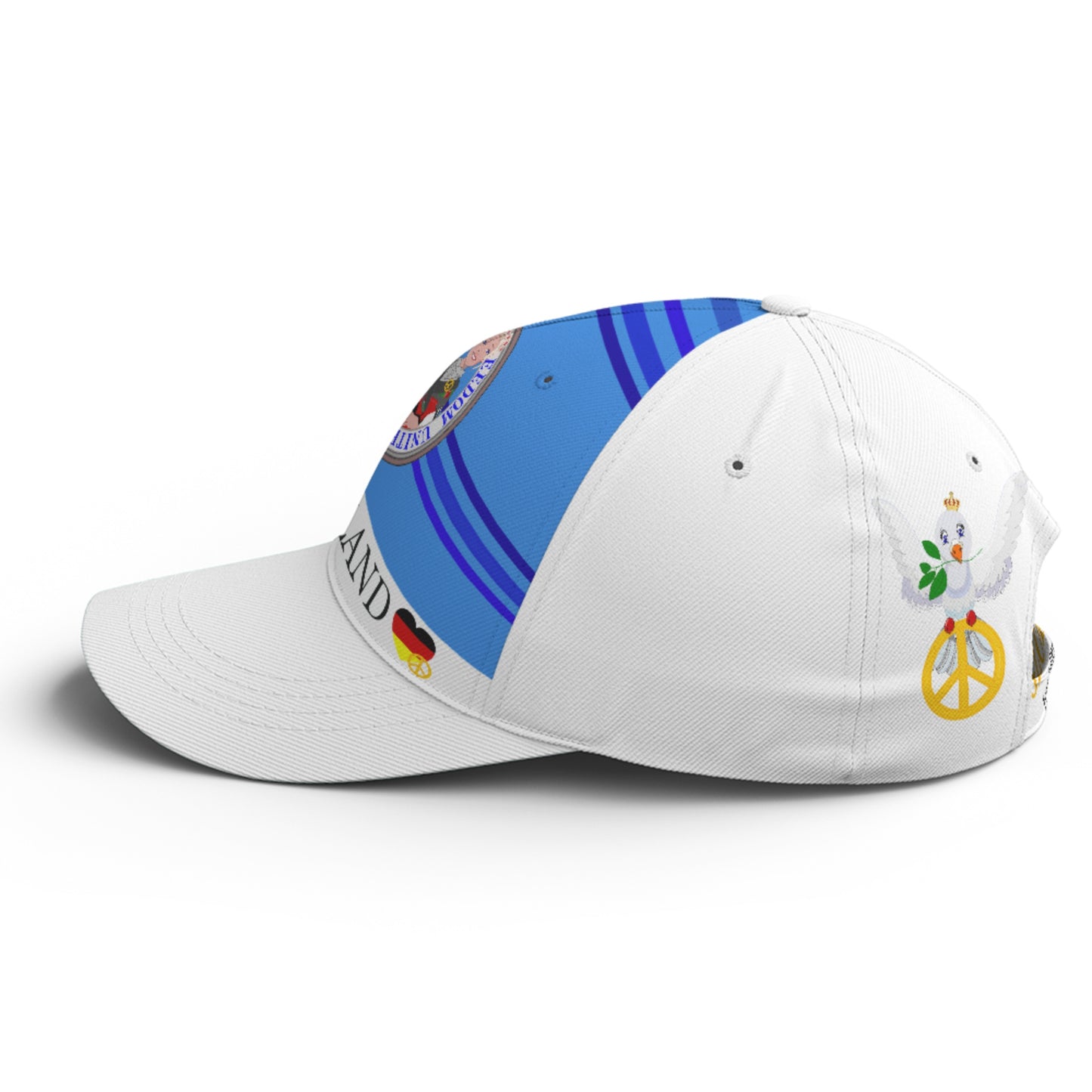 Basketball Cap GLOBAL FREEDOM UNITED© Couple Germany Deep Blue