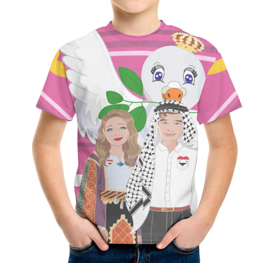 Kid´s T-shirt GLOBAL FREEDOM UNITED© Couple Syria Pink2