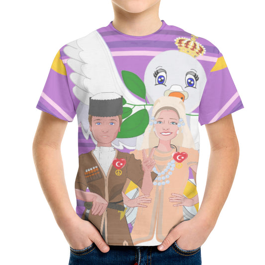 Kid´s T-shirt GLOBAL FREEDOM UNITED© Couple Turkey Lilac