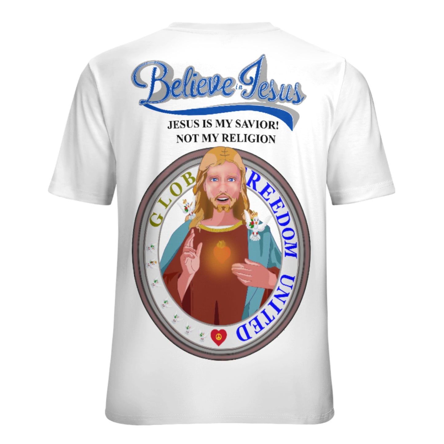 Women´s T-shirt  Wight  GLOBAL FREEDOM UNITED© Jesus Is My Savior V2