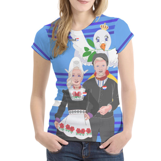 Women´s T-shirt 1 GLOBAL FREEDOM UNITED© Couple Nederland Deep Blue