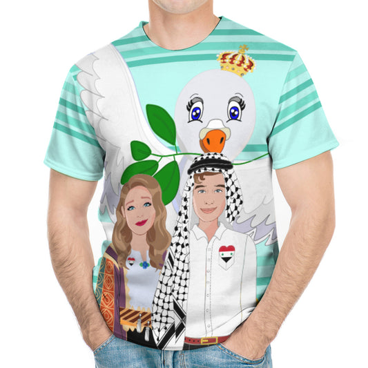 Men´s T-shirt GLOBAL FREEDOM UNITED© Couple Syria Light Green