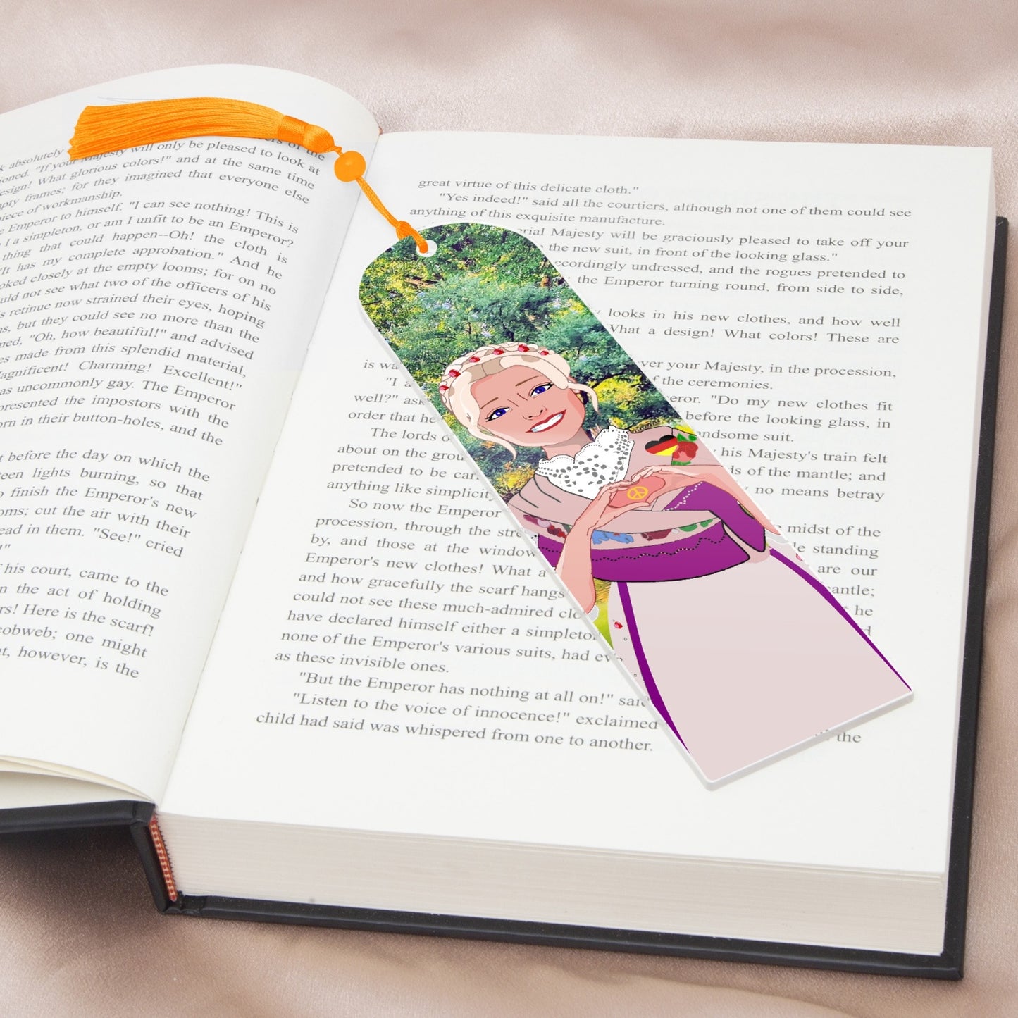 Acrylic Bookmark - Semicircle GLOBAL FREEDOM UNITED© German Girl Pink