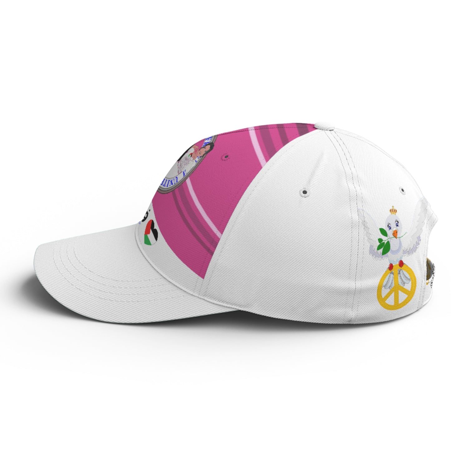 Basketball Cap GLOBAL FREEDOM UNITED© Couple Palestina Pink2
