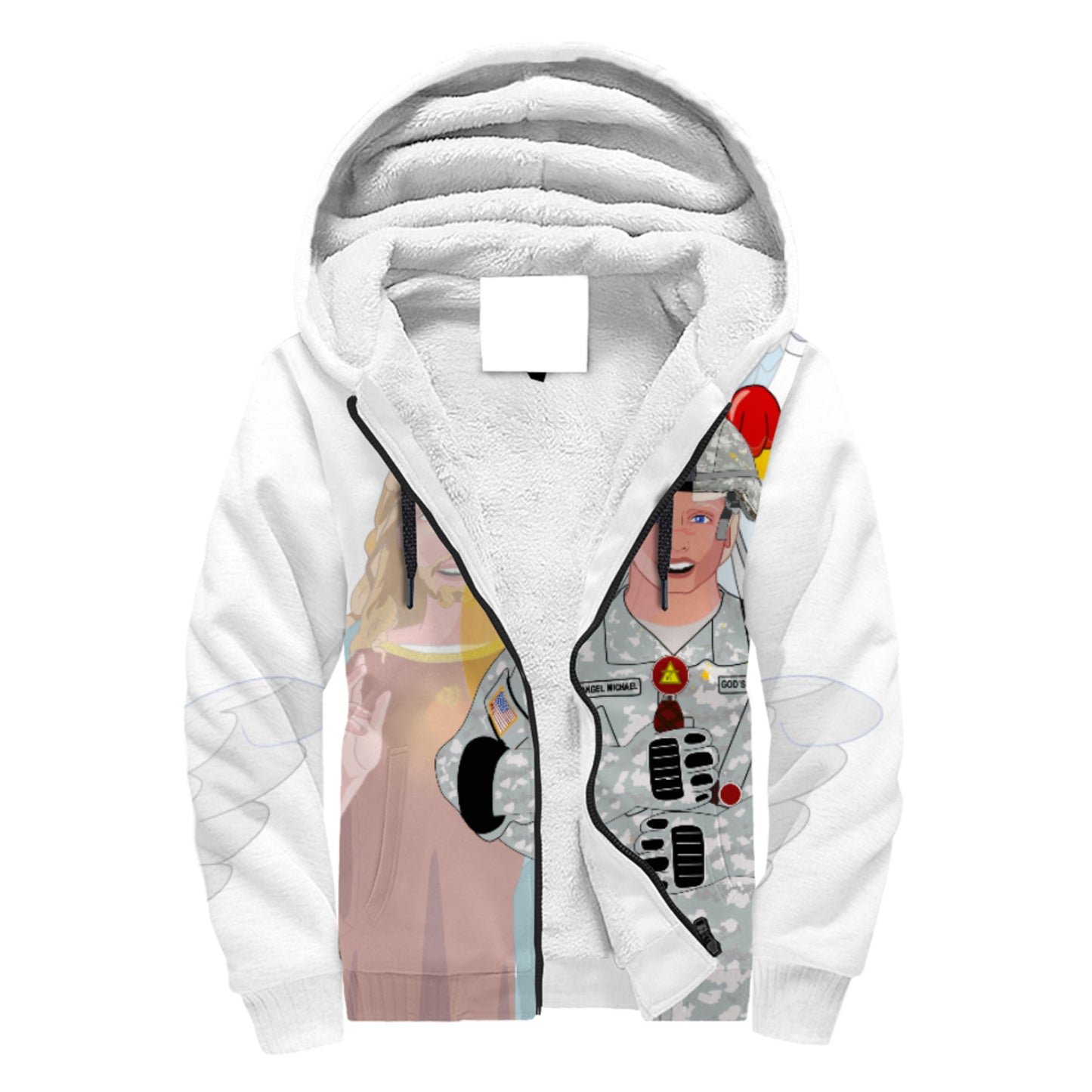 Hoodie Plush Wight  GLOBAL FREEDOM UNITED© Jesus My Sword Is My Cross