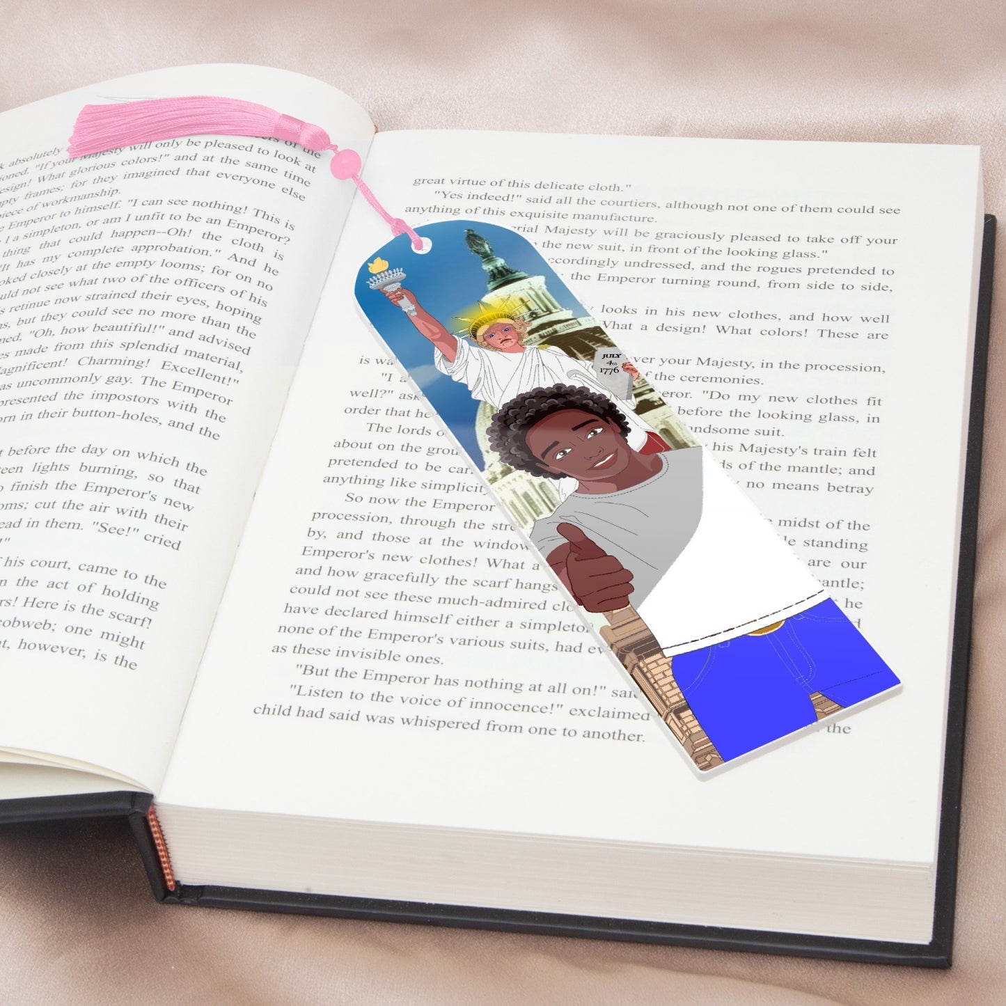Acrylic Bookmark - Semicircle  GLOBAL FREEDOM UNITED© USA BOY V1