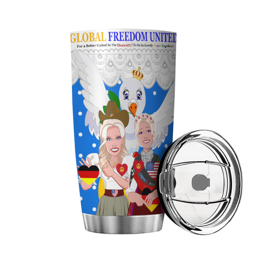 Tumbler GLOBAL FREEDOM UNITED© Women Germany & USA Blue