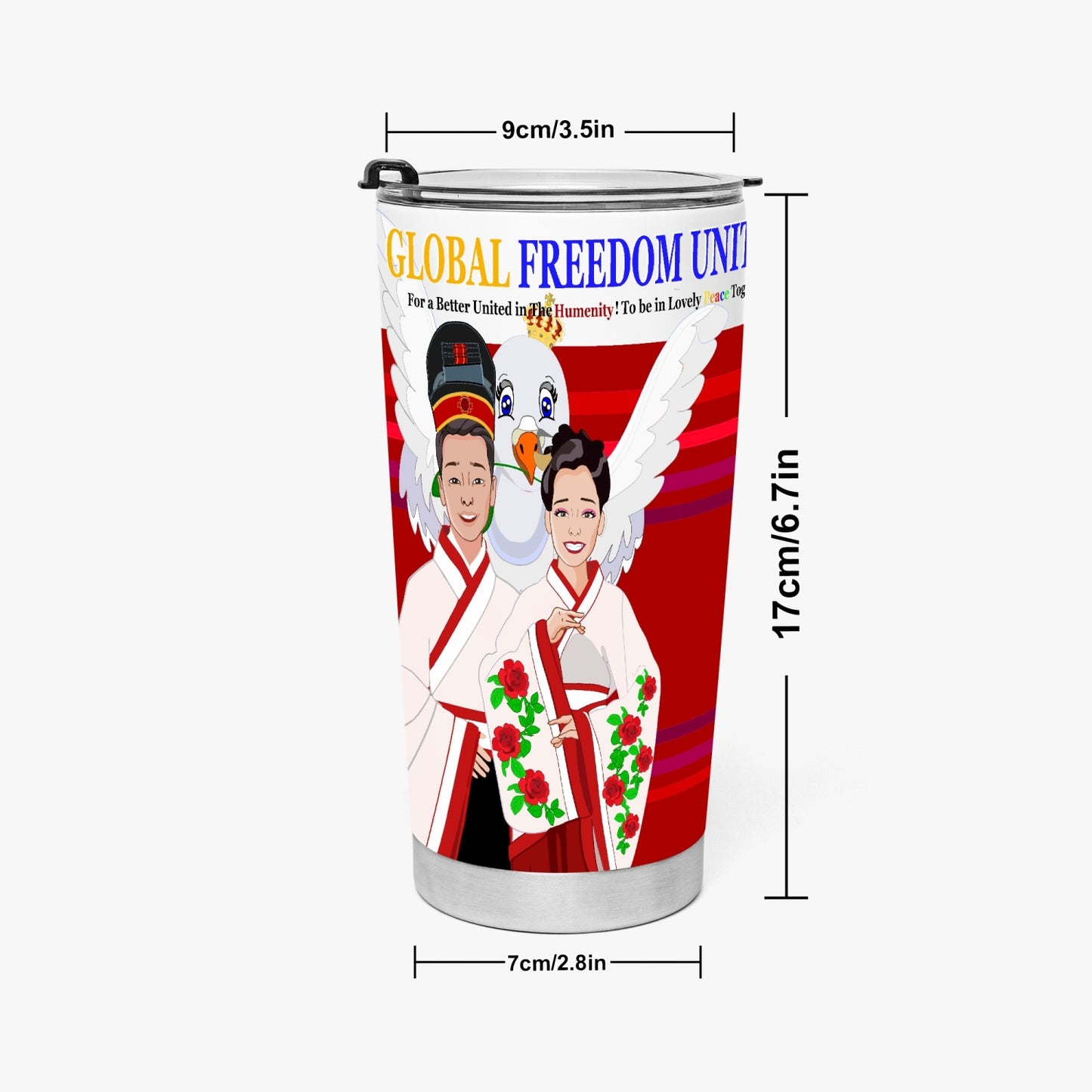 GLOBAL FREEDOM UNITED© Couple China Red - Tumbler