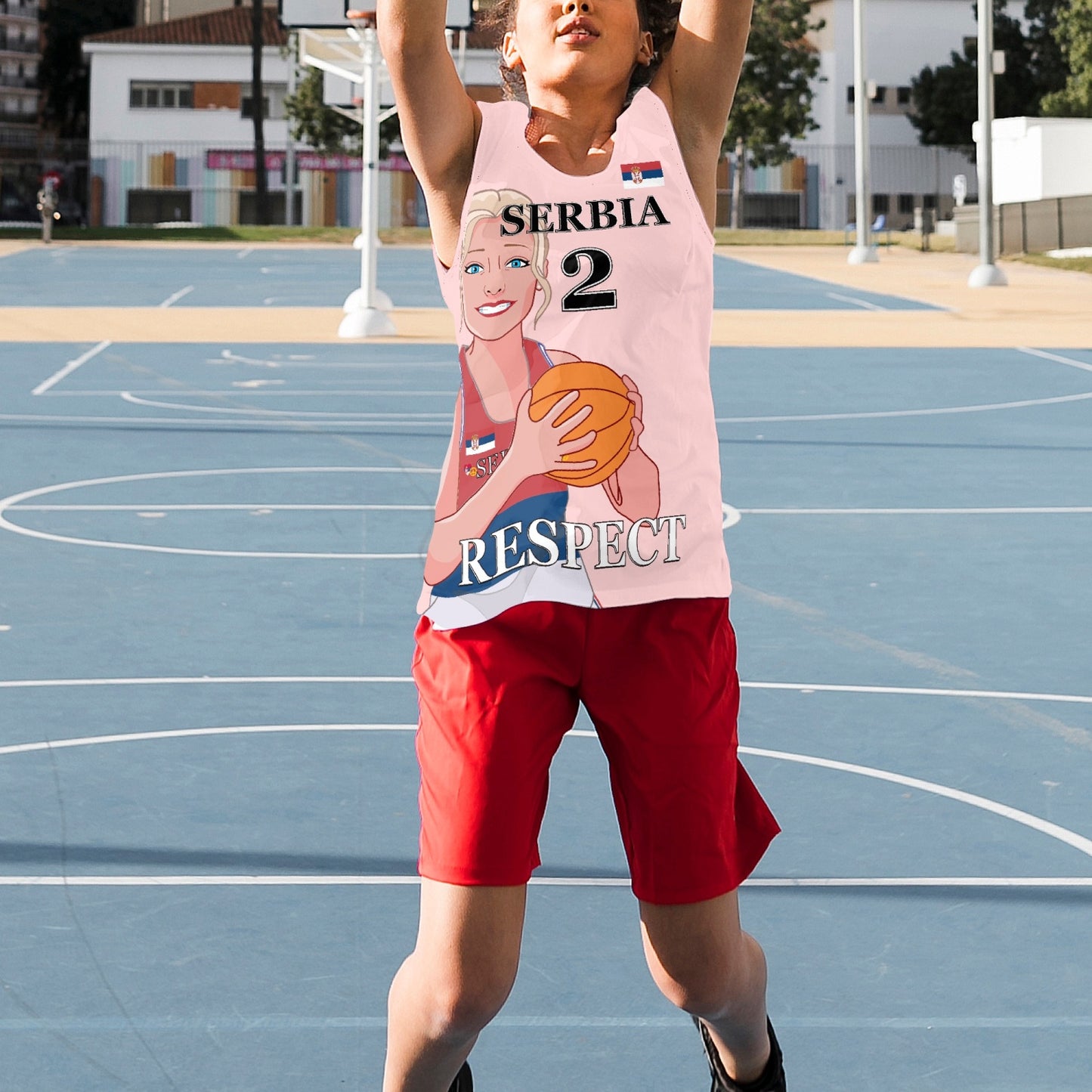 Kids Basketball Jersey GLOBAL FREEDOM UNITED GIRLS SERBIA 2