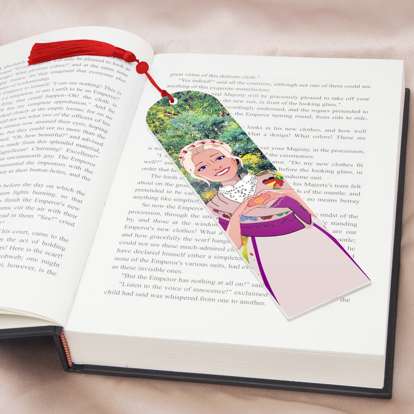 Acrylic Bookmark - Semicircle GLOBAL FREEDOM UNITED© German Girl Pink