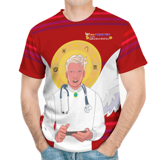 Men´s T-shirt GLOBAL FREEDOM UNITED© Archangel Rafael Croatia Red