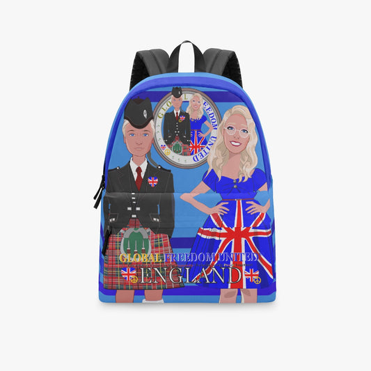 GLOBAL FREEDOM UNITED© Couple England Deep Blue - All-over-print Canvas Backpack