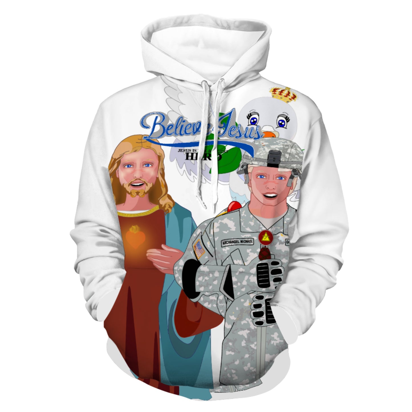 Hoodie GLOBAL FREEDOM UNITED© Jesus Is A Hero Veteran For US American Soldiers