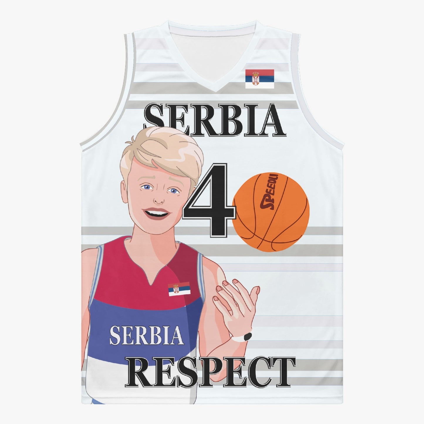 Basketball Jersey GLOBAL FREEDOM UNITED COUPLE EDITION SERBIA MEN V2 4