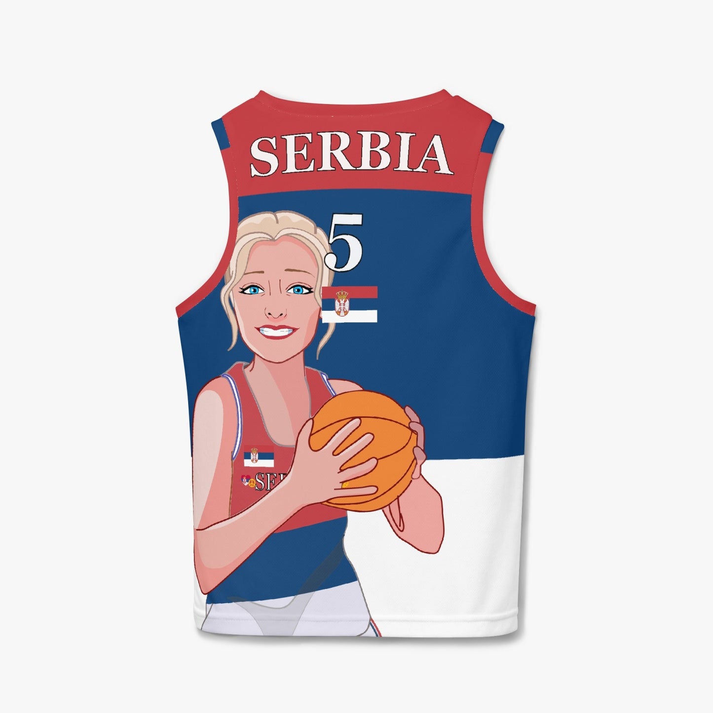 Kids Basketball Jersey GLOBAL FREEDOM UNITED GIRLS SERBIA V2 5