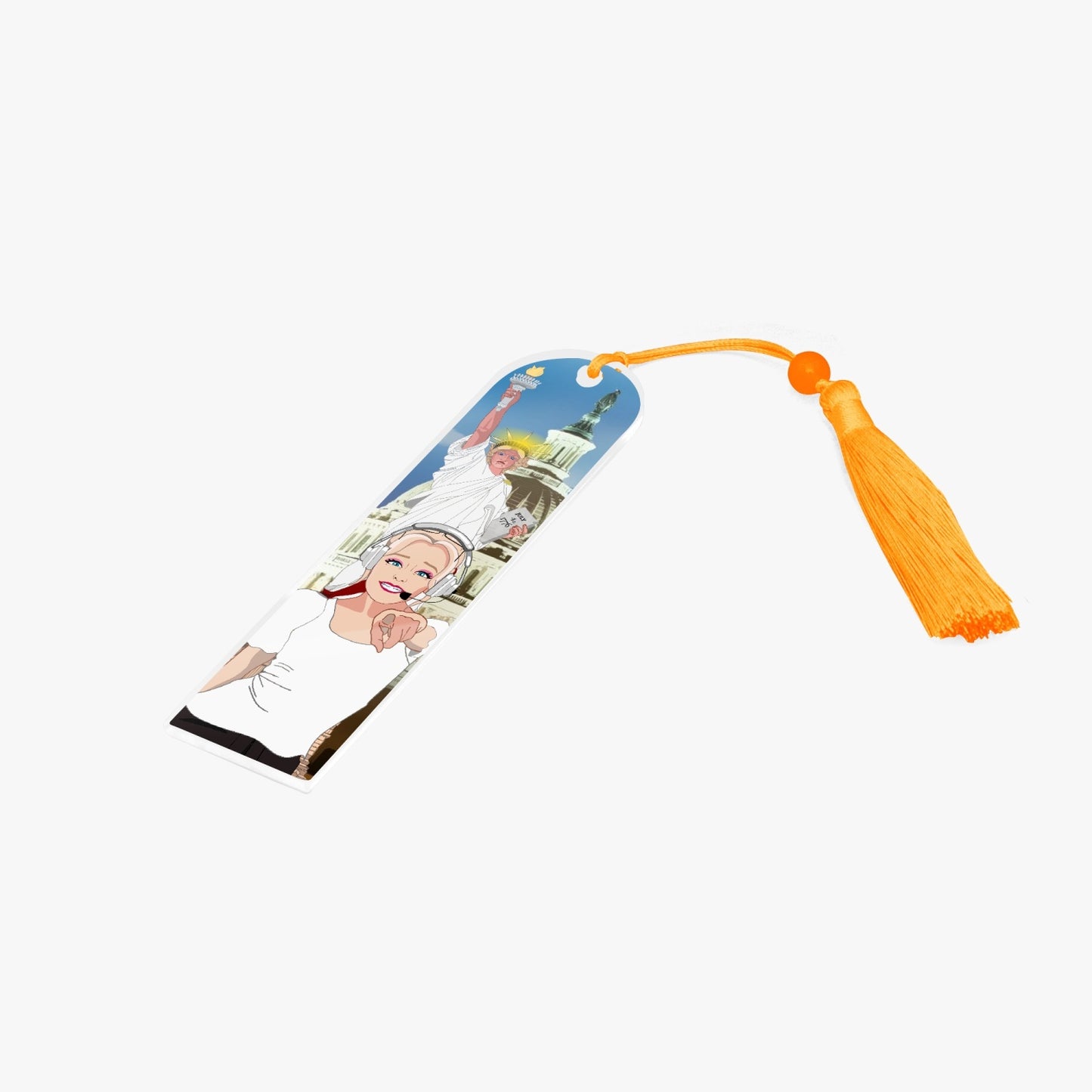 Acrylic Bookmark - Semicircle GLOBAL FREEDOM UNITED© USA GIRL V2