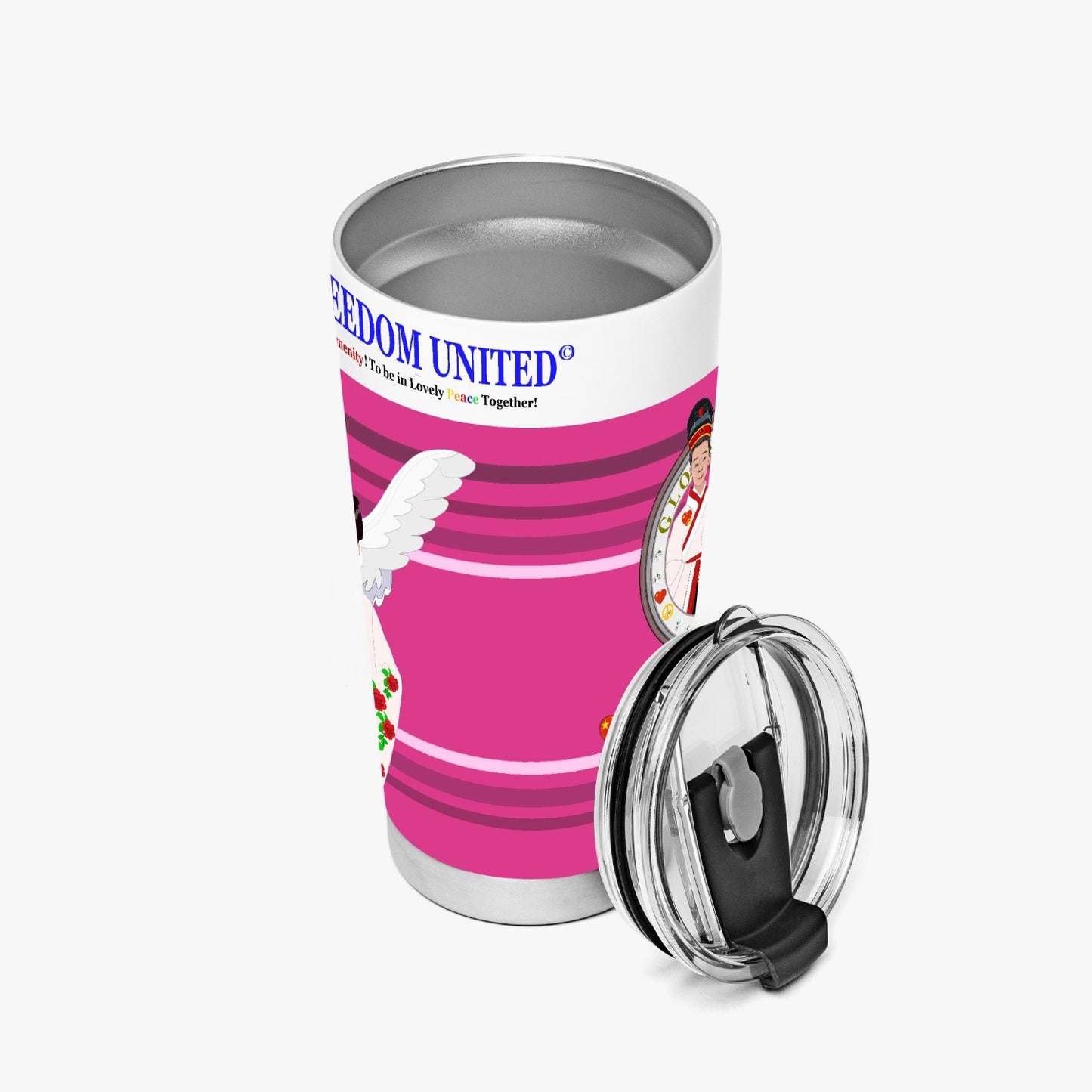 GLOBAL FREEDOM UNITED© Couple China Pink2 - Tumbler