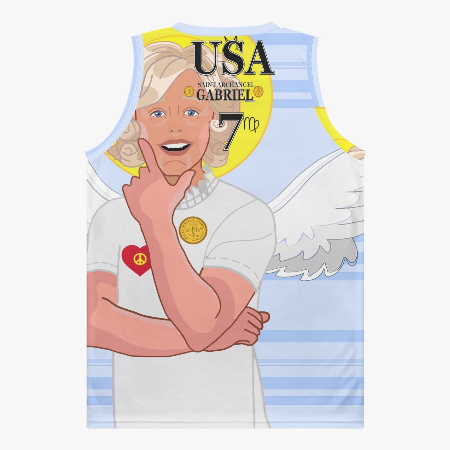 Basketball Jersey GLOBAL FREEDOM UNITED ARCHANGEL GABRIEL USA 7