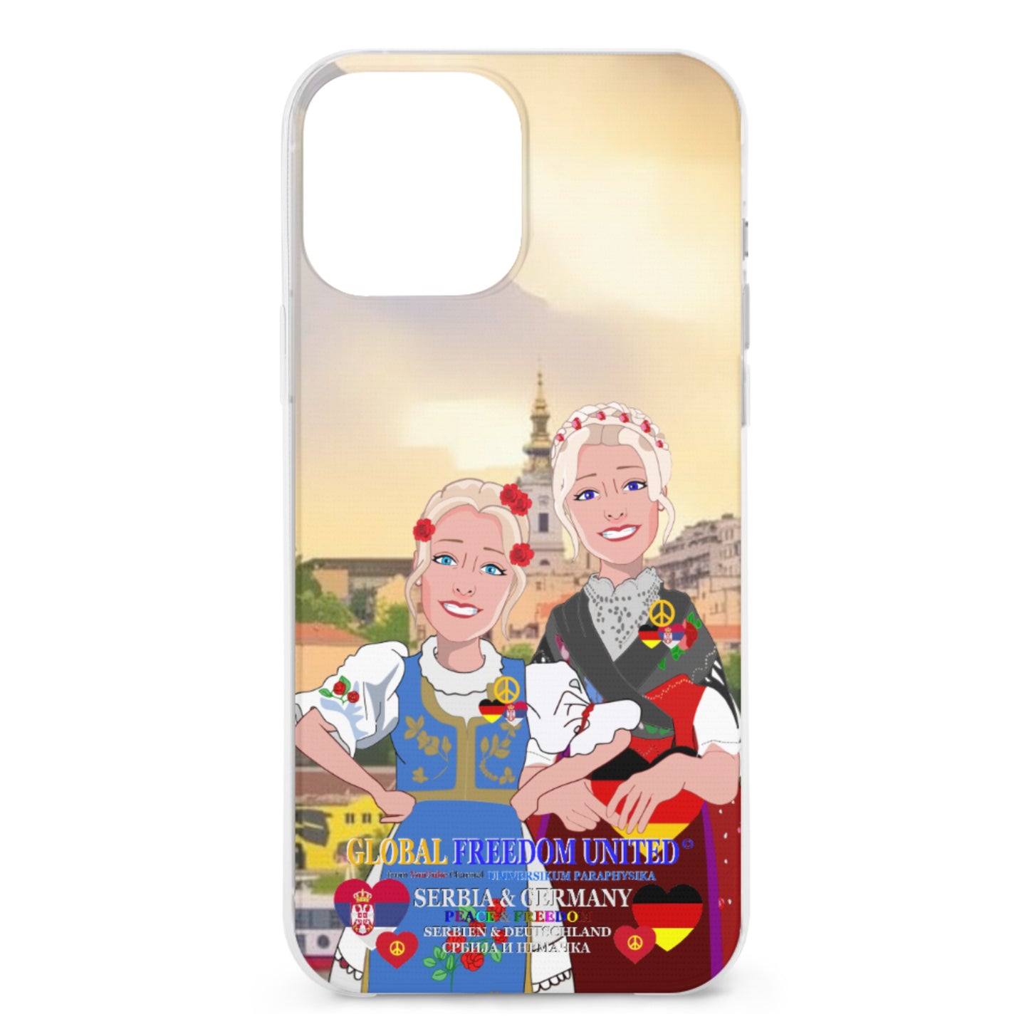 Phone Case GLOBAL FREEDOM UNITED©  Women Serbia & Germany V2