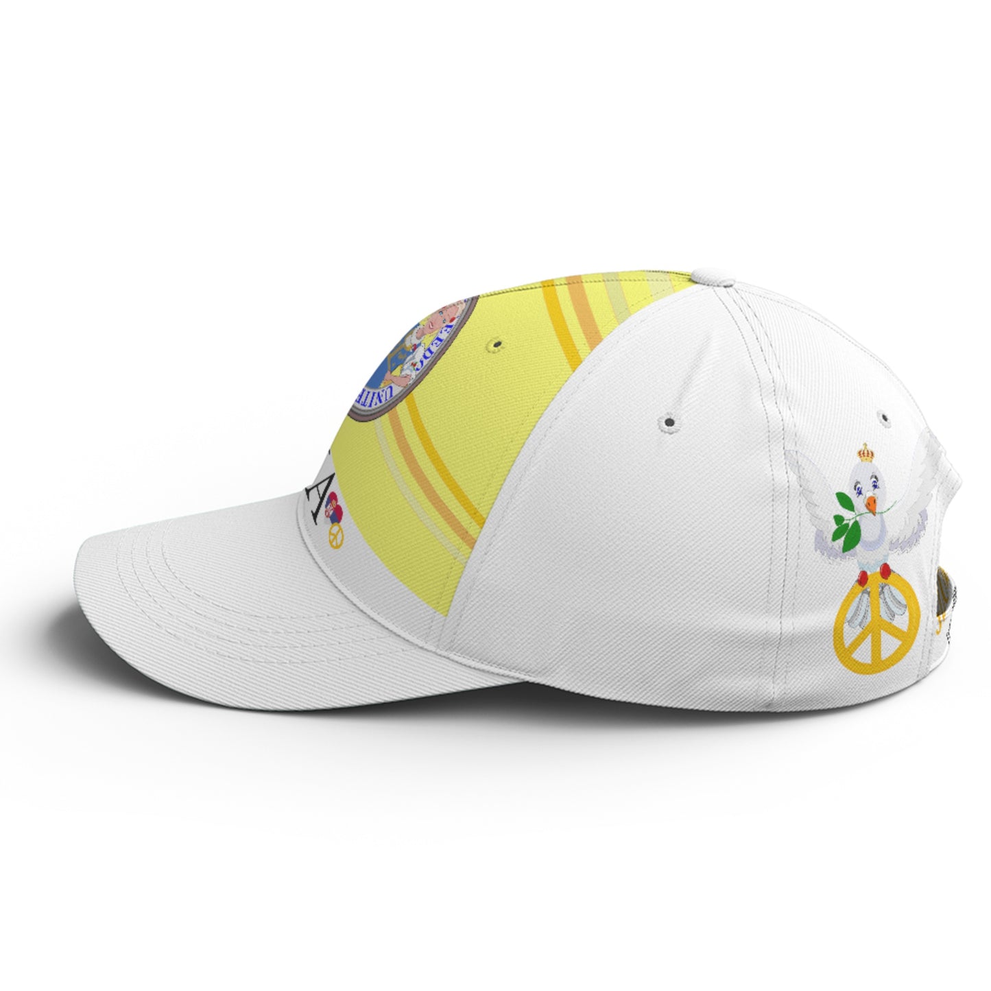 Basketball Cap GLOBAL FREEDOM UNITED© Couple Serbia Yellow